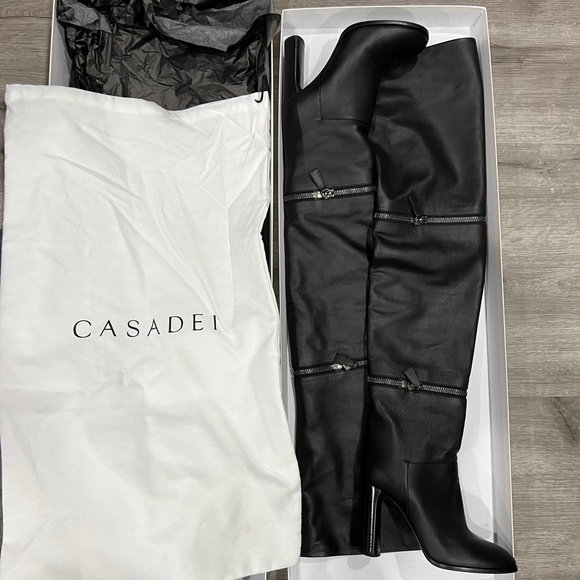 Casadei Amanda Thigh-high Boots Size 36.5 EU (Rare) - Picture 6 of 11